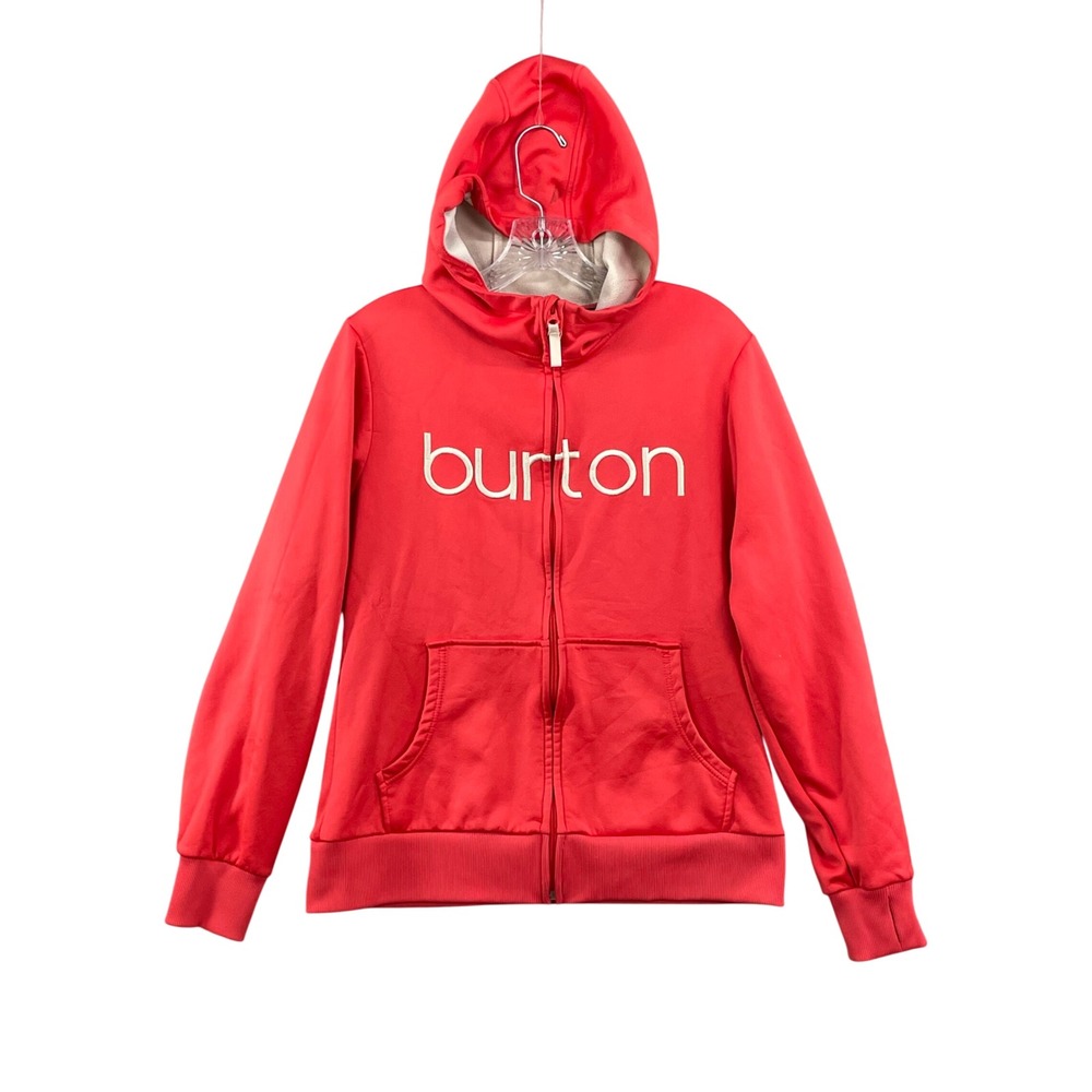 Burton Hoodie Womens‎ Large Red Dryride Fleece Ski Snowboard Gorpcore Sportwear
